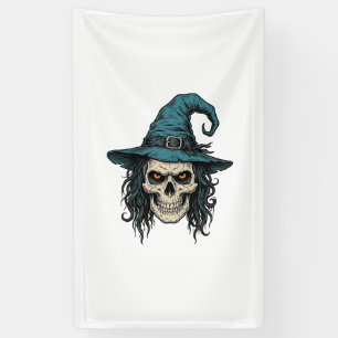 Banderoles Conception de chemise vectorielle Halloween crâne 