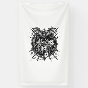 Banderoles Conception de chemise vintage Halloween Night Bat