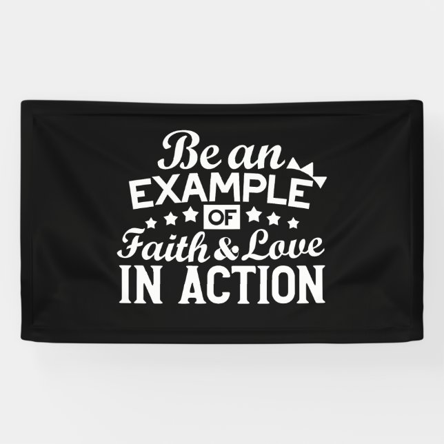 Banderoles Conception de la motivation chrétienne - Foi, Amou (Horizontal)