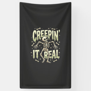 Banderoles Conception de squelette dansant Halloween Creepin