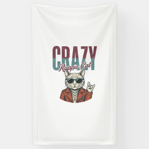 Banderoles Conception de T-Shirt avec gravure vintage de chat