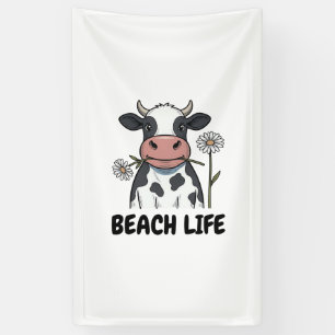 Banderoles Conception de T-Shirt de gravure vintage de vache 