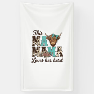 Banderoles Conception de t-shirt de vache des Highlands Maman