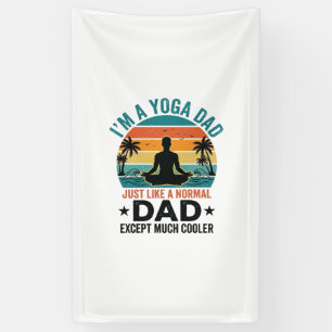 Banderoles Conception de T-shirt drôle de papa yoga Vintage S