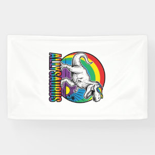 Banderoles Conception de T-Shirt vintage dinosaure arc-en-cie