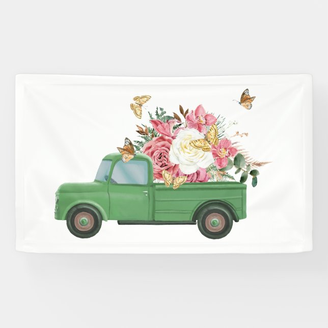 Banderoles Conceptions de sublimation de fleurs (Horizontal)