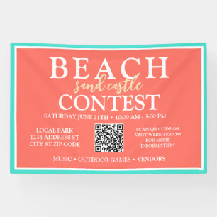 Banderoles Concours de châteaux de plage personnalisés   Évén