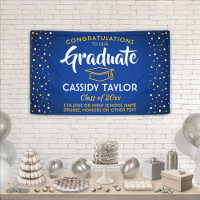 Confetti Moderne Royal Bleu Or Jaune