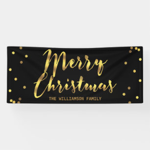 Banderoles Confettis personnalisés d'or de Faux de Joyeux