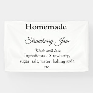 Banderoles Confiture de fraises maison faite avec amour ajout