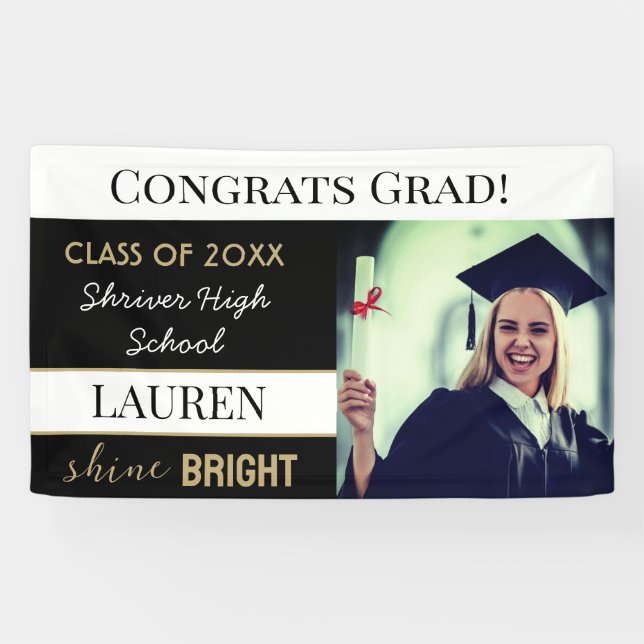 Banderoles Congrats Grad! Custom Graduation Banner (Horizontal)