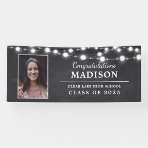 Banderoles Congrats Rustic Chalk String Lights Grad
