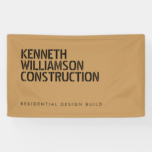 Banderoles Construction tendue en gras Tan
