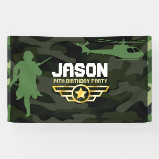 Banderoles Contexte de la partie de style militaire