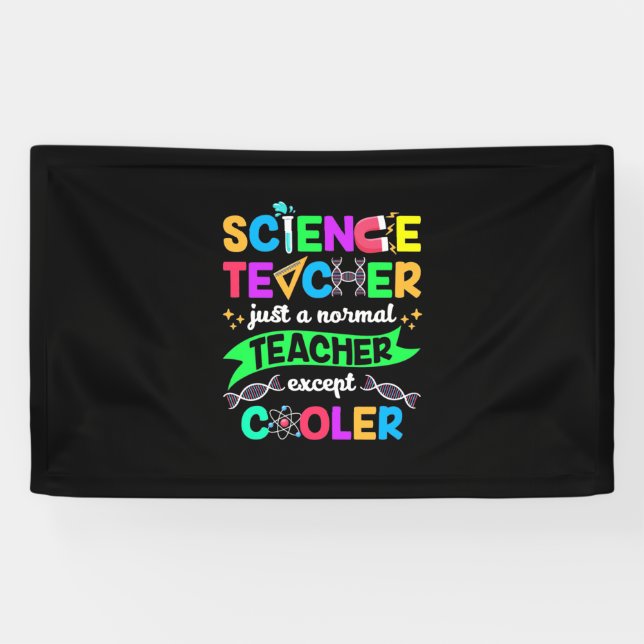 Banderoles Cool enseignant scientifique (Horizontal)