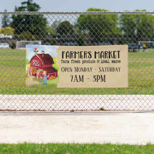 Banderoles cool Farmers Market ajouter du texte