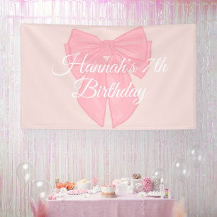 Banderoles Coquette Pink Ribbon Bow