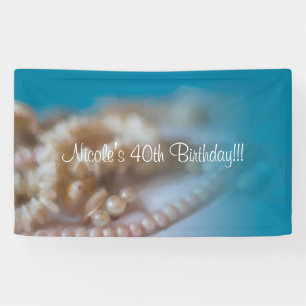 Banderoles Coquillages et Perles Fête de plage peinte élégant