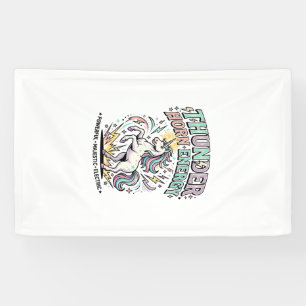 Banderoles Corne de Tonnerre de Licorne Énergie Style Rétro P