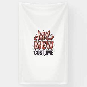 Banderoles Costume de chat mignon d'Halloween Design vintage_