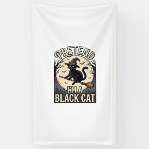 Banderoles Costume de chat noir vintage sorcière Halloween ch