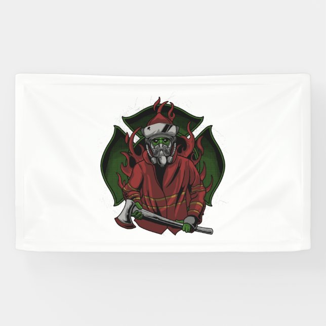 Banderoles Costume d'Halloween pompier (Horizontal)