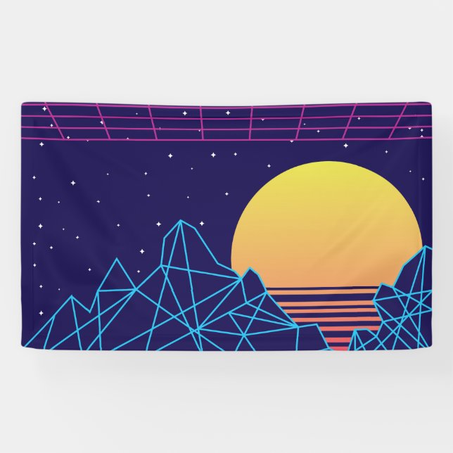 Banderoles Couche de soleil Vaporwave (Horizontal)