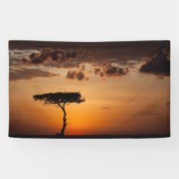 Coucher de soleil à Masai Mara