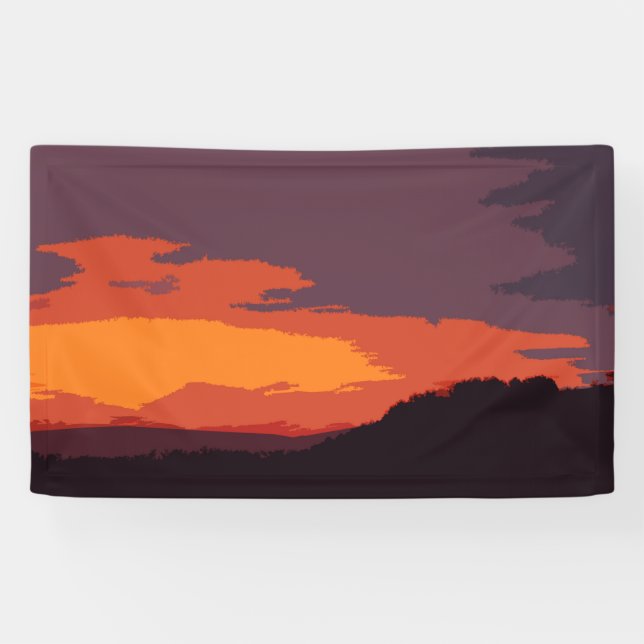 Banderoles Coucher de soleil simplifié (Horizontal)