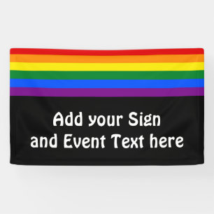 Banderoles COULEURS DE DRAPEAU D'ARC-EN-CIEL/LGBT + vos idée