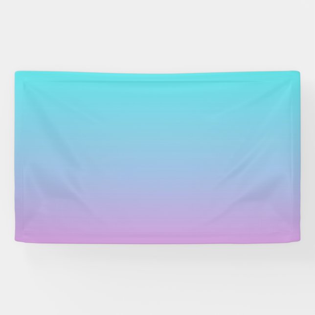 Banderoles Couleurs de sirène dégradé rose pourpre aquombre (Horizontal)