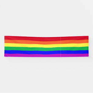 Banderoles Couleurs Vives Fierté LGBTQ Arc-en-Ciel Rayures Fê