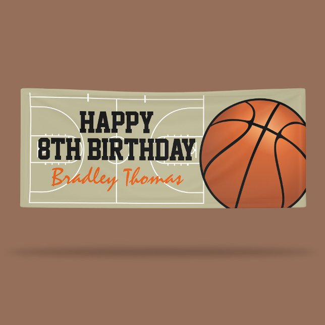 Banderoles Cour de Basketball Enfants Anniversaire (Créateur téléchargé)