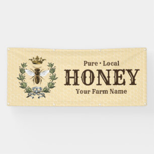 Banderoles Couronne d'abeilles et miel de couronne