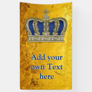 Banderoles Couronne royale d'or V + votre backgr. et idées