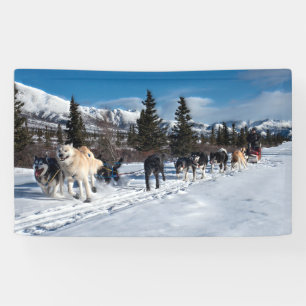 Banderoles Course de traîneau à chiens Husky de l'Alaska