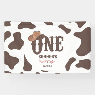 Banderoles Cowboy Casquette ONE Premier Rodéo 1ère fête d'ann