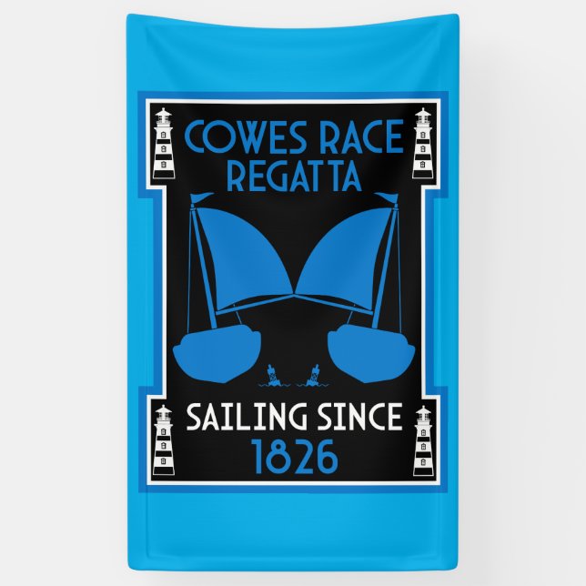 Banderoles Cowes île de Wight Yacht Regatta (Vertical)