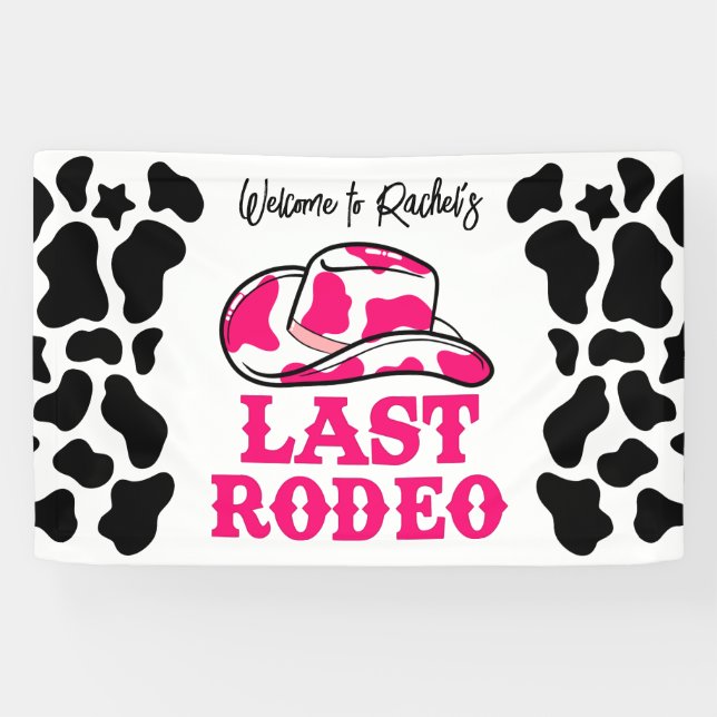 Banderoles Cowgirl Disco Dernier Rodeo Bachelorette (Horizontal)