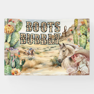 Banderoles Cowgirl occidentale cowboy rustique désert cactus