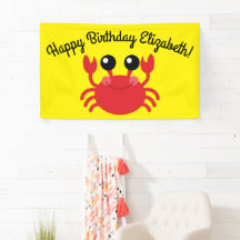 Crabe Anniversaire Soirée Cartoon Enfants