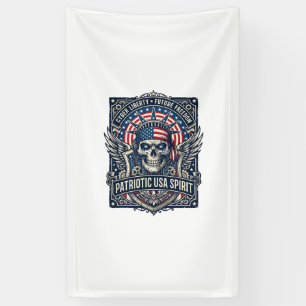 Banderoles Crâne Cyber Liberté Patriotique Futur Cyberpunk Gr