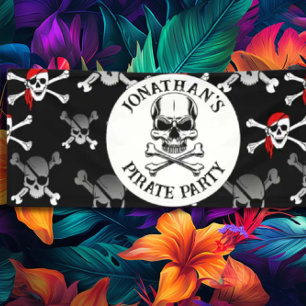 Banderoles Crânes de navire de la fête pirate