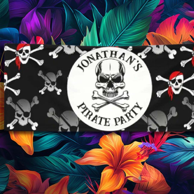 Banderoles Crânes de navire de la fête pirate (Créateur téléchargé)