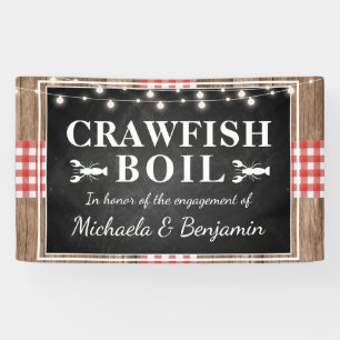 Banderoles Crawfish Boil Homard Rustic Engagement Party