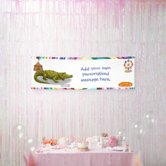 Banderoles Crawford, painted circus crocodile