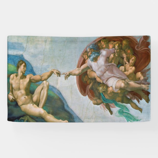 Banderoles Création d'Adam - Michaël Angelo 1475 - 1564 (Horizontal)