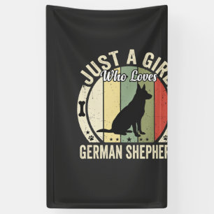 Banderoles Création pour fille amoureuse de Berger Allemand (