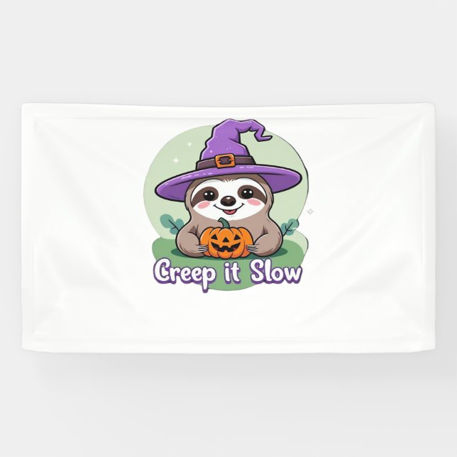 Banderoles Creep It Slow - Jolie chemise Halloween avec Pu (Horizontal)