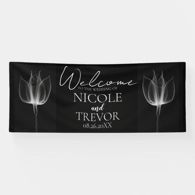 Banderoles Créez votre propre Mariage - X-Ray Flower Welcome (Horizontal)